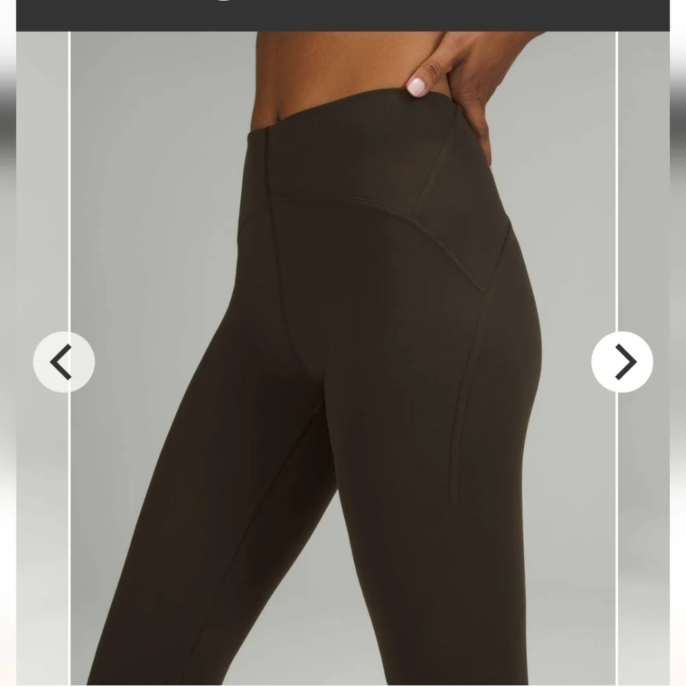 Lululemon Instill HR Dark Olive 25in Leggings Sz 18 Nwot